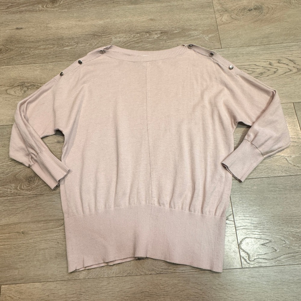 Gap Combed Cotton Boat Crew‎ Neck Button Shoulder Sweater Medium M